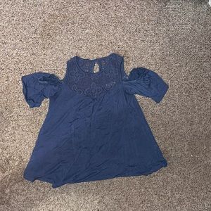 Paper + Tee, size medium ,blue blouse